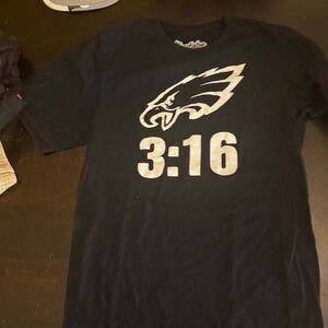 Black Graphic T-Shirt with Eagle Design Austin WWE 3:16 kids